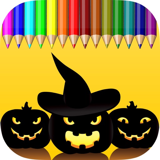 Coloring Book Happy Halloween Free Game For Kids iOS App