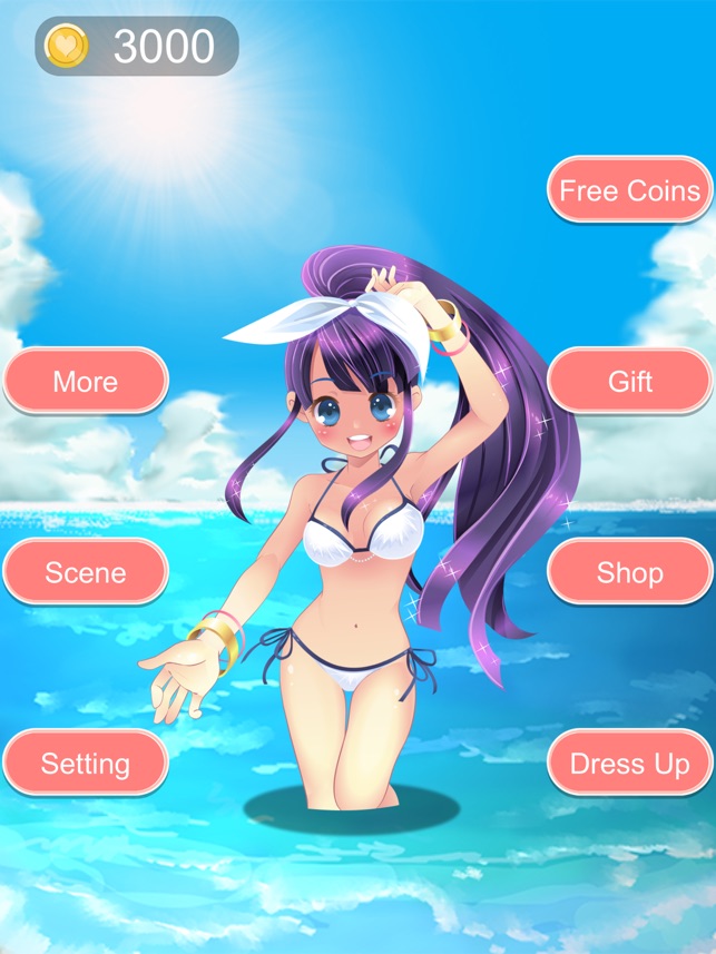 onvoorwaardelijk Doodskaak personeel Bikini Girl - Beach Dress Up, Cute Anime Game on the App Store