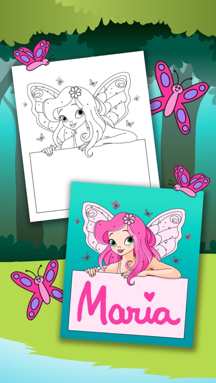 Fairy Coloring Book – Color and Paint Drawings of Fairies Educational Game for Kids Premium screenshot-3