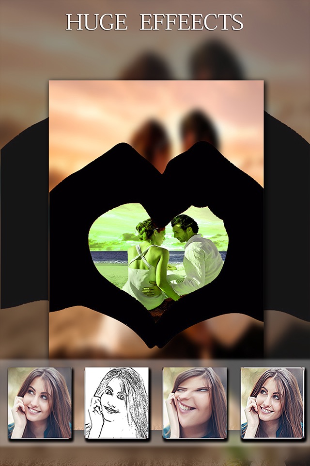 HeartCam- Unique Heart Effects With Love Frames For Valentine Photo  Art Editor screenshot 2