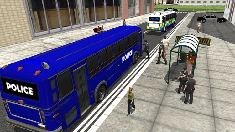 Police City Bus Staff Duty Simulator 2016 3D - London Anicent City Police Department Pick & Drop