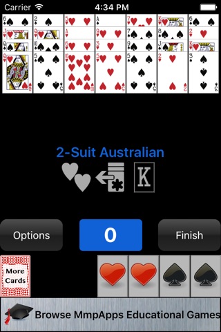 2-Suit Australian Solitaire screenshot 2