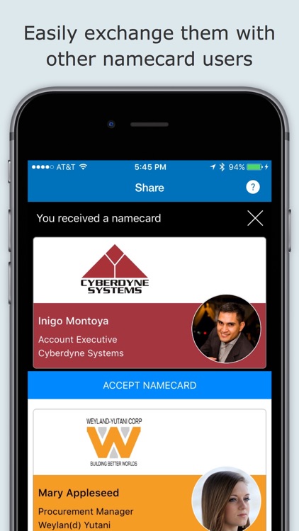 namecard - The new age of contact exchange