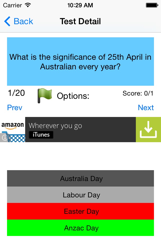 Australian Citizenship Test - Free 480 Questions to practice the citizenship test for Australia screenshot 3