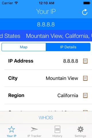 IP Locator - Tracker to Track, Locate & Find Location and WHOIS of IP Address, Servers & More screenshot 2