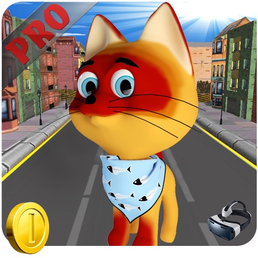 VR Dog & Cat Infinite Road Runner Endless Run: Cat & Dog City Run Action Pro icon