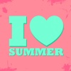 I love summer - stickers for photo
