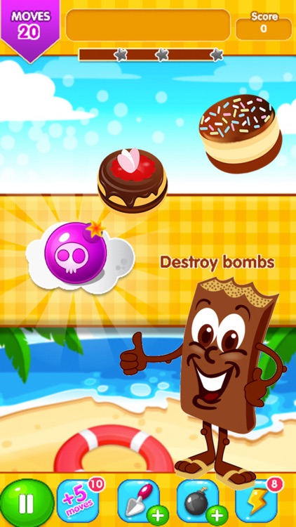 candy sweet link donut cake match crush jelly bean soda land screenshot-4