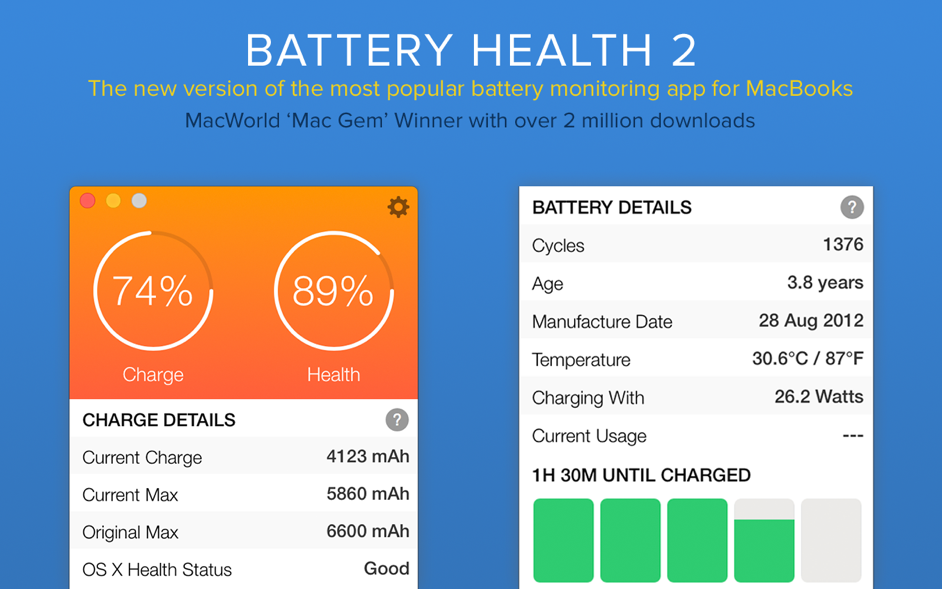 Battery Health 2 1.7  Monitor Battery Stats and Usage