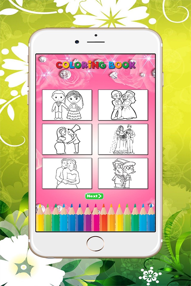 Wedding Coloring Book: Learn to color and draw wedding card, Free games for children screenshot 2