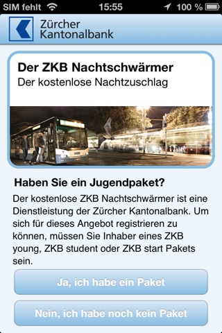 ZKB Nachtschwärmer App screenshot 2