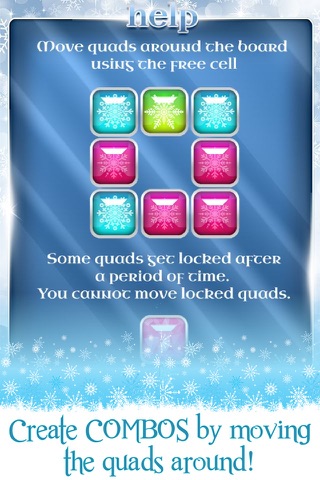 Ice Princess Frozen Snowflake matching Puzzle Game screenshot 2
