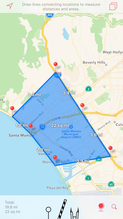 Maps Studio – Measure Distances, Areas and Radii