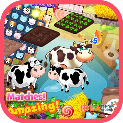 The Happy Farm Match 3 -Free game for kids boy and girls 1 iOS App