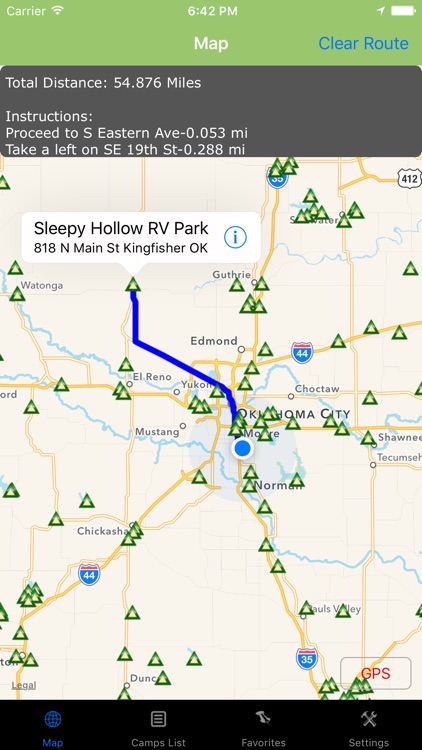 Oklahoma – Camping & RV spots