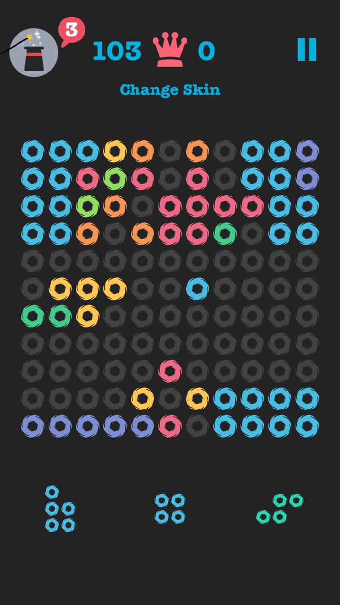 11x11 Block Puzzle - Brain Teasers of Classic Dots Jewel Color 10/10 Plus Game