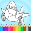 Airplane Coloring Book Game Learning vehicle for Kids