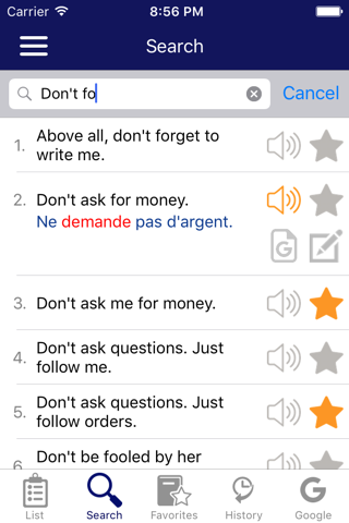 English - French Common Phrases Education Common Phrases
