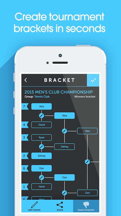 Free tournament maker app for leagues, championships and brackets