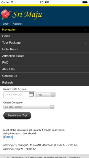 Sri Maju Bus Ticket