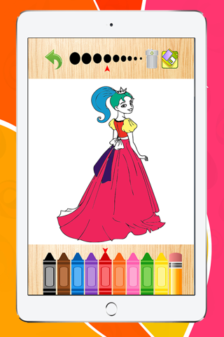 Princess Coloring Book Pages Game for Preschool screenshot 3