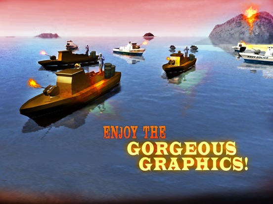海軍警察ボートの攻撃 - レアル陸軍船舶セーリングとチェイスシミュレータゲームのおすすめ画像4