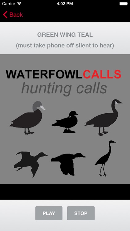 Waterfowl Hunting Calls - The Ultimate Waterfowl Hunting Calls App For Ducks, Geese & Sandhill Cranes - BLUETOOTH COMPATIBLE screenshot-0