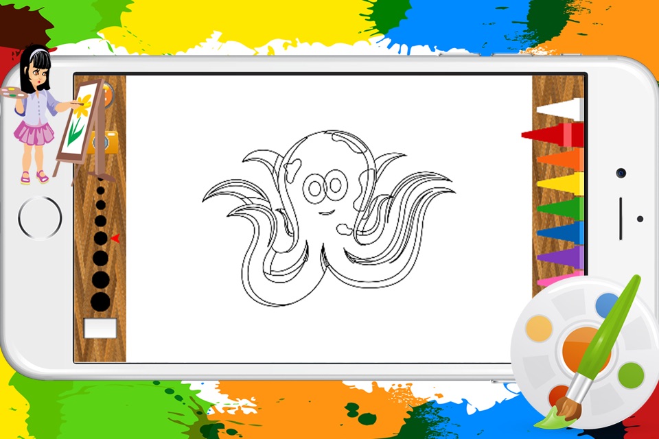 Cute sea animals colorin books learning for preschool screenshot 3