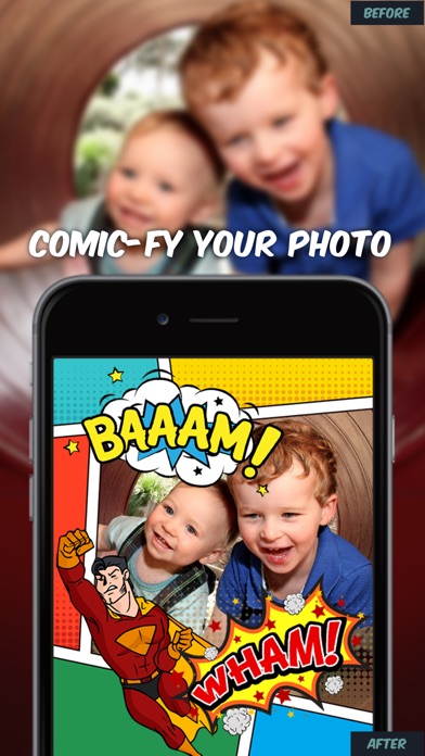 Comic Strip Maker: Heroes Photo Sticker App Screenshot on iOS