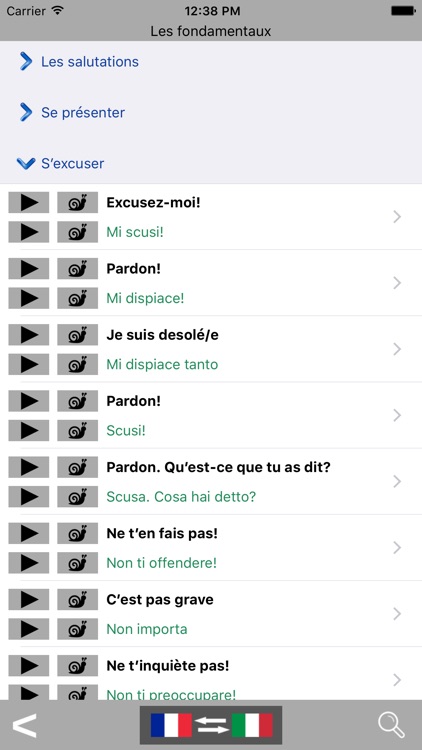 French / Italian Talking Phrasebook Translator Dictionary - Multiphrasebook