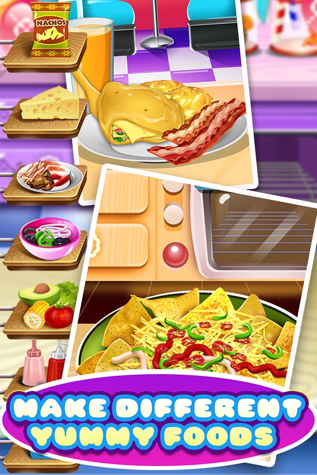Crazy Food Maker Kitchen Salon - Chef Dessert Simulator & Street Cooking Games for Kids! screenshot 2