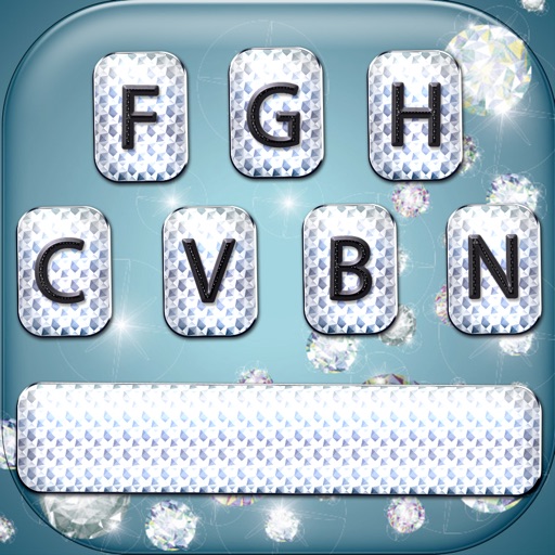 Diamond Keyboard Changer – Shiny Skins and Themes with Glitter Color Text Font.s Icon