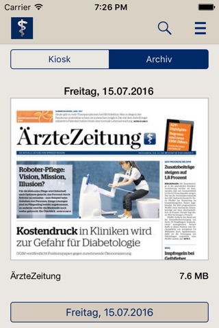 Ärzte Zeitung digital screenshot 2