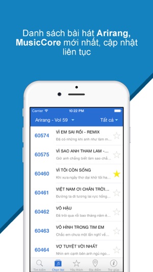 Karaoke Mobile - Tìm mã số bài hát 5, 6 số karaoke Arirang, (圖2)-速報App