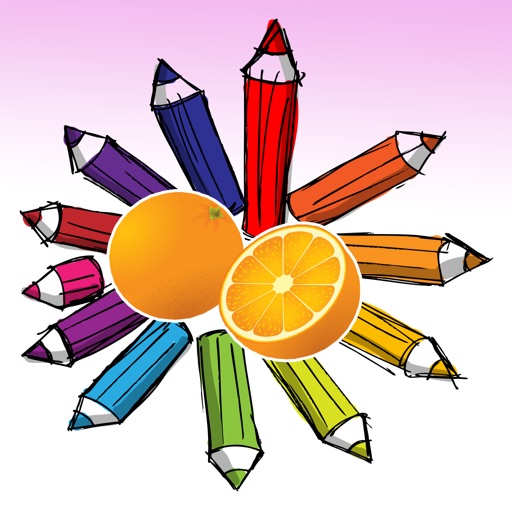 Fruits Coloring Book - digital drawing and paint for kids