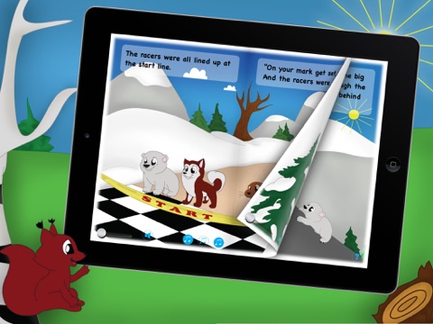 The Big Race!! an animated winter storybook for kids and toddlers with cute animals screenshot 4