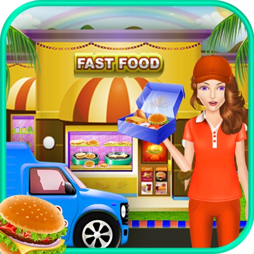 City Girl Burger Delivery & Maker - Fast Food Fever Cooking Games for Girls & Kids Icon