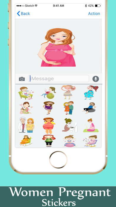 Women Pregnancy Stickers screenshot 3