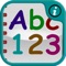 Children can practice to learn abc and 123 numbers of year with beautiful flash cards