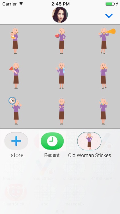 Old woman : Animated Stickers screenshot-3