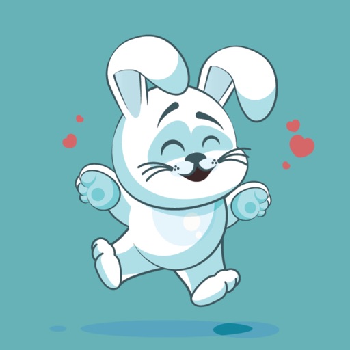White Bunny Sticker Pack icon
