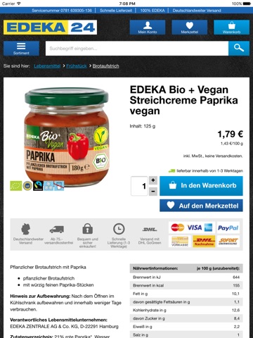 EDEKA24 | Online-Supermarkt screenshot 3