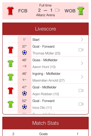 Deutsche Fußball 2015-2016 - Mobile Match Centre screenshot 3