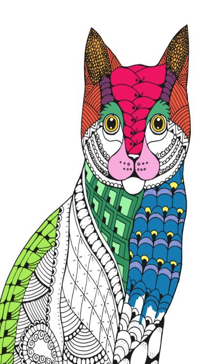 Cats mandalas coloring book for adults - Premium screenshot-4