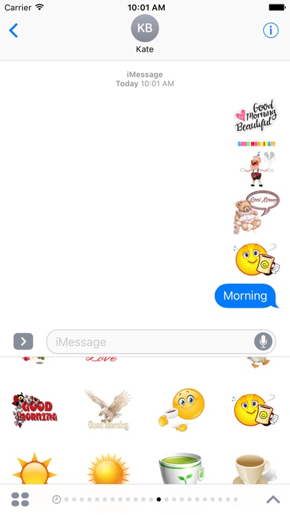 Good Morning Stickers Pack For iMessage screenshot-3
