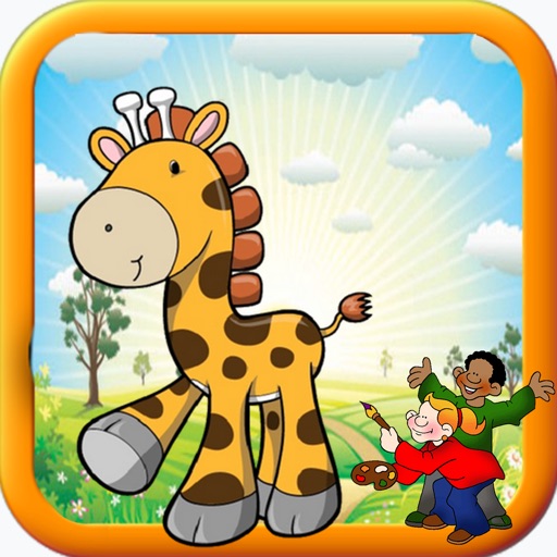 Kids Game Giraffe Coloring Version Icon