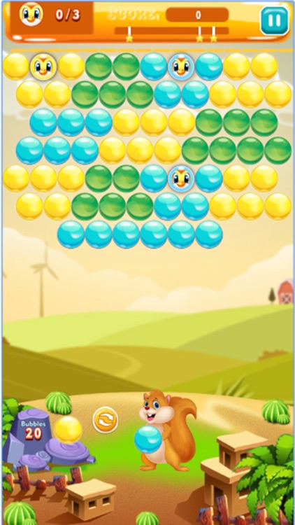 Bubble with Squirrel Trouble 2 : Shoot ,Burst & Pop bubbles in this free bubble shooter