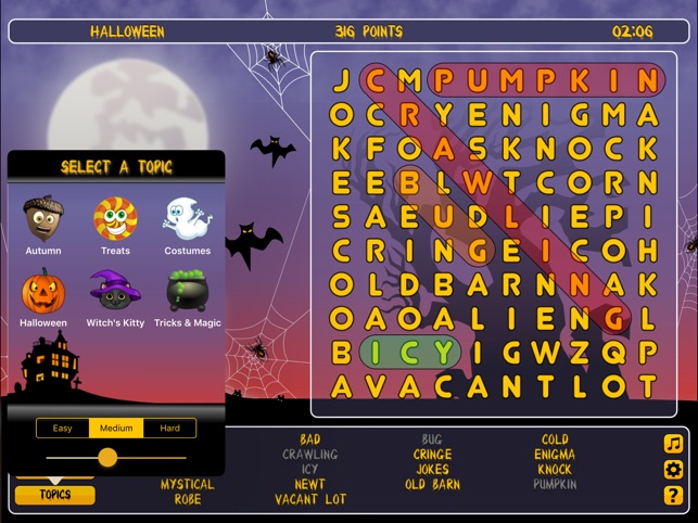 WordSearch Halloween HD(圖1)-速報App