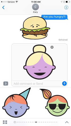 Food & Faces Sticker Pack(圖4)-速報App