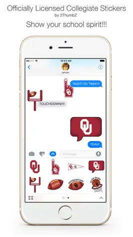 Game screenshot University of Oklahoma Stickers for iMessage mod apk